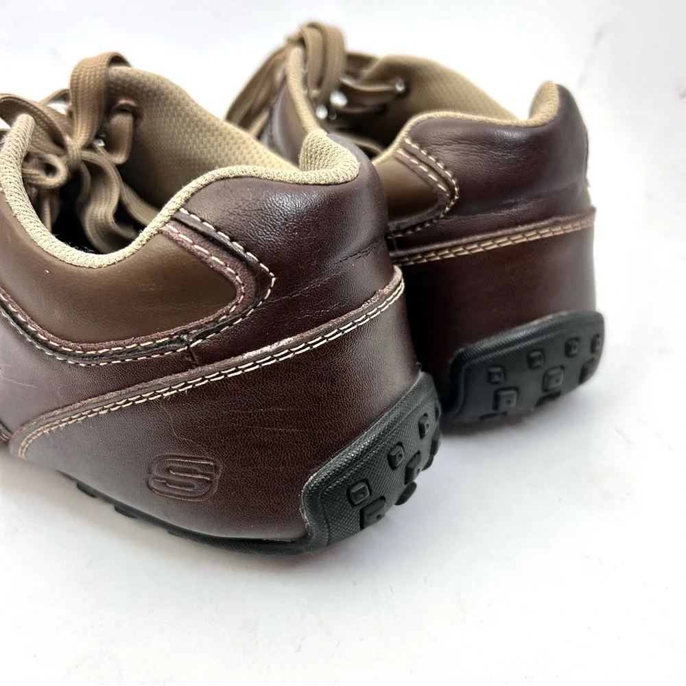 Skechers Y2K Brown Men's Casual Lace-Up Driving Sneakers Sz 10